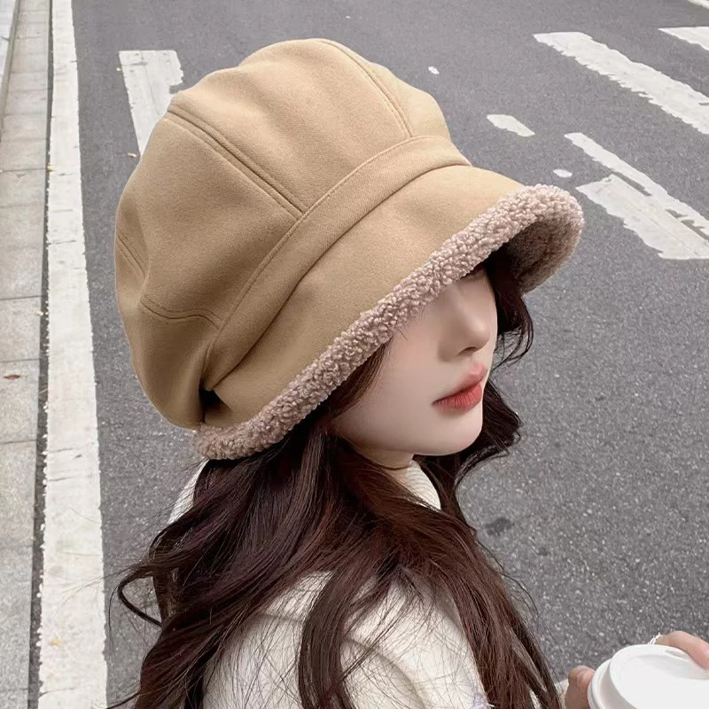 New Berets Soft Thickened Plush Winter Bucket Hat Fashion Outdoor Warm Beanies Fisherman Hat Fleece Panama Caps For Ladies
New Berets Soft Thickened Plush Winter Bucket Hat Fashion Outdoor Warm Beanies Fisherman Hat Fleece Panama Caps For Ladies