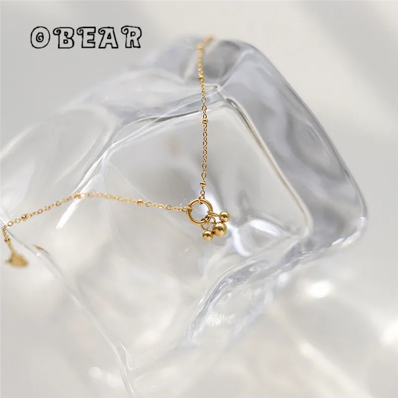 Three Small Round Bead Bell Bracelet Women Stainless Steel Plated 18K Simple Temperament Hip Hop Party Jewelry
Three Small Round Bead Bell Bracelet Women Stainless Steel Plated 18K Simple Temperament Hip Hop Party Jewelry