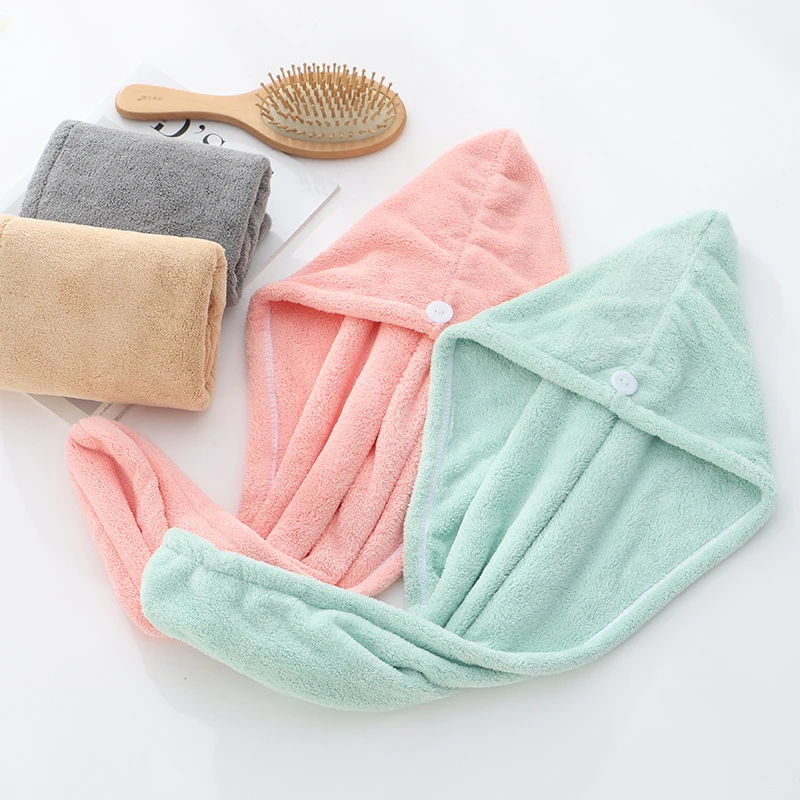 Microfiber Hair Towel Care Cap with Button Super Absorbent Hair Towel Wrap Fast Drying Hair Wraps Women Bathroom Accessories
Microfiber Hair Towel Care Cap with Button Super Absorbent Hair Towel Wrap Fast Drying Hair Wraps Women Bathroom Accessories