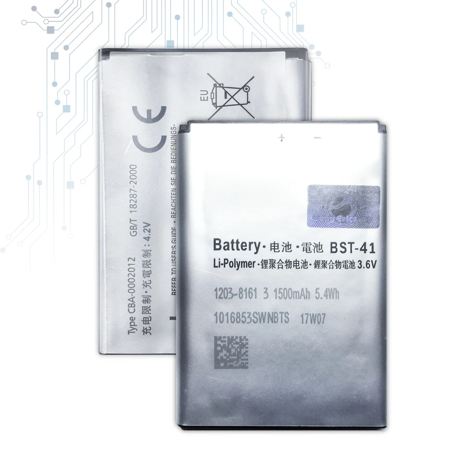 

Bateria BST-41 Battery For Sony Ericsson Xperia PLAY R800 R800i Play Z1i A8i M1i X1 X2 X2i X10 X10i 1500mAh Replacement Battery