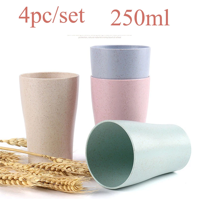 New 4Pcs Wheat Straw Water Cup Multi-Functional Coffee Glue Plastic Cup Drinking Glass Kids Cups Reusable Bright
New 4Pcs Wheat Straw Water Cup Multi-Functional Coffee Glue Plastic Cup Drinking Glass Kids Cups Reusable Bright