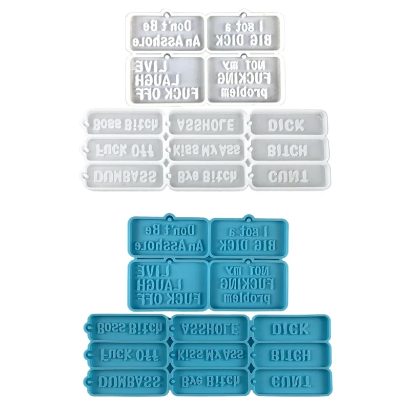 2Pieces/Set Word Resin Molds Silicone Keychain Epoxy Casting Mold for Key Fob
2Pieces/Set Word Resin Molds Silicone Keychain Epoxy Casting Mold for Key Fob