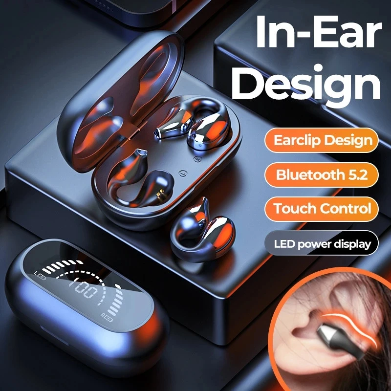 Bluetooth Earphones Earring Wireless Sport Headphones HiFi Bass TWS Earbuds Ear Clip Headset Led Display PK Ambie Sound Earcuffs
Bluetooth Earphones Earring Wireless Sport Headphones HiFi Bass TWS Earbuds Ear Clip Headset Led Display PK Ambie Sound Earcuffs