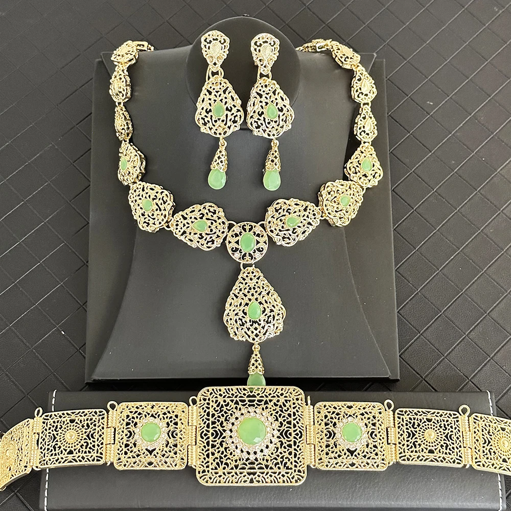 Moroccan Bride Body Jewelry Necklace Earrings Waist Chain Set Luxury Chic Wedding Caftan Jewelry set Belt Adjustable Length
Moroccan Bride Body Jewelry Necklace Earrings Waist Chain Set Luxury Chic Wedding Caftan Jewelry set Belt Adjustable Length