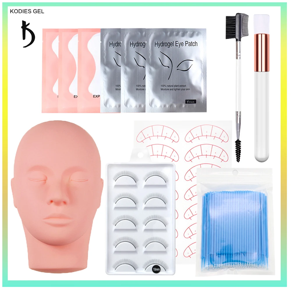 KODIES GEL Lash Extension Supplies Eyelash Tools Kit For Beginner Training Flat Mannequin Head Practice Lashlift Hydrogel Patch
KODIES GEL Lash Extension Supplies Eyelash Tools Kit For Beginner Training Flat Mannequin Head Practice Lashlift Hydrogel Patch