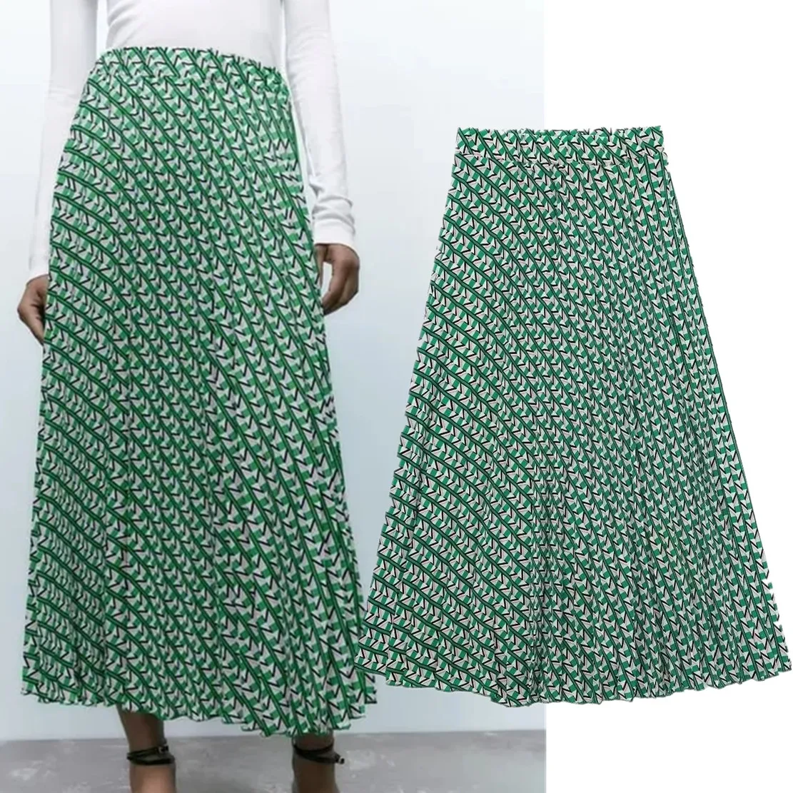 Jenny&Dave 2023 Fashion Vintage Geometric Printing Midi Skirt Casual Pleated Long Skirt Women
Jenny&Dave 2023 Fashion Vintage Geometric Printing Midi Skirt Casual Pleated Long Skirt Women