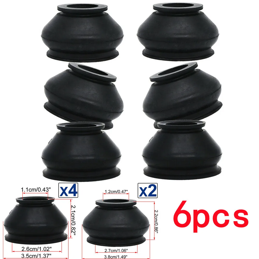 6pcs Dust Boot Covers(4pcs 1.1cm+2pcs 1.2cm) Universal HQ Rubber Tie Rod End Ball Joint Dust Cover Dust Cover Dust Cover
6pcs Dust Boot Covers(4pcs 1.1cm+2pcs 1.2cm) Universal HQ Rubber Tie Rod End Ball Joint Dust Cover Dust Cover Dust Cover