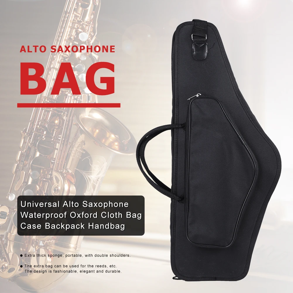 Oxford Cloth Black Shockproof Sax Backpack Double Shoulders Waterproof Universal Alto Saxophone Bag with Additional Side Package
Oxford Cloth Black Shockproof Sax Backpack Double Shoulders Waterproof Universal Alto Saxophone Bag with Additional Side Package