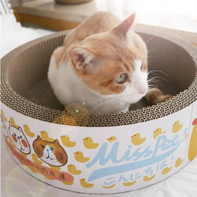 Lovely Round Cattery Comfotable Cat Bed Corrugated Paper Petr Scratching Cardboard Large Inner Space
Lovely Round Cattery Comfotable Cat Bed Corrugated Paper Petr Scratching Cardboard Large Inner Space