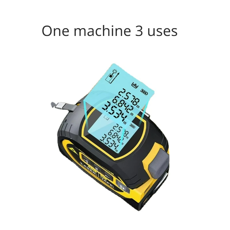 3-in-1 Multifunction 60m Laser Distance Meter Digital Rangefinder 5m Tape Measure Cross Line Metric and Inch Ruler Tool
3-in-1 Multifunction 60m Laser Distance Meter Digital Rangefinder 5m Tape Measure Cross Line Metric and Inch Ruler Tool