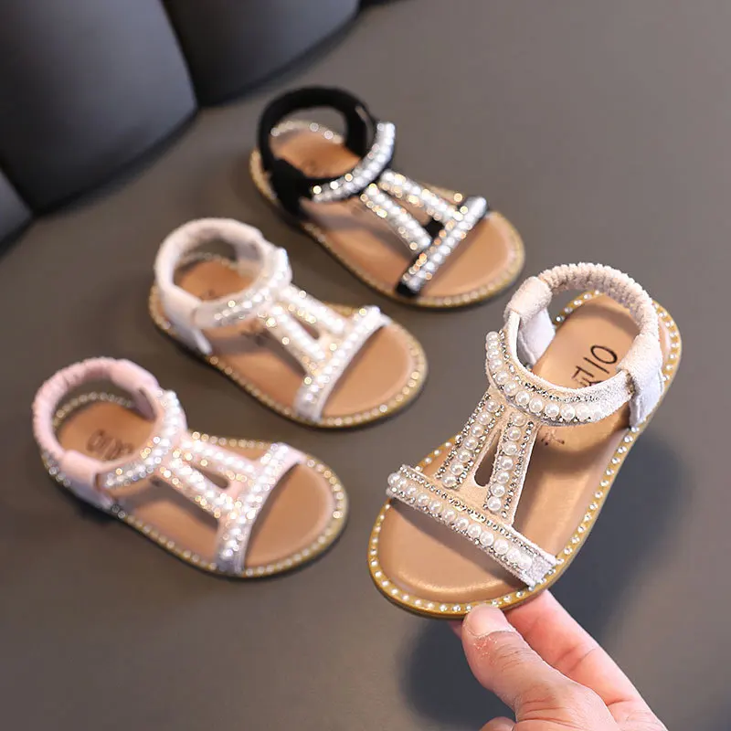 Girls Pearl Roman Sandals Summer Breathable Kids Shoes Sweet Non-slip Toddlers Baby Girl Beach Sandals Bohemia Casual Flats
Girls Pearl Roman Sandals Summer Breathable Kids Shoes Sweet Non-slip Toddlers Baby Girl Beach Sandals Bohemia Casual Flats