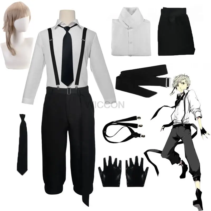 Bungo Stray Dogs Anime Cosplay Costume Nakajima Atsushi Detective Clothing Shirt Suit Halloween Party Wig Role Play Costumes
Bungo Stray Dogs Anime Cosplay Costume Nakajima Atsushi Detective Clothing Shirt Suit Halloween Party Wig Role Play Costumes