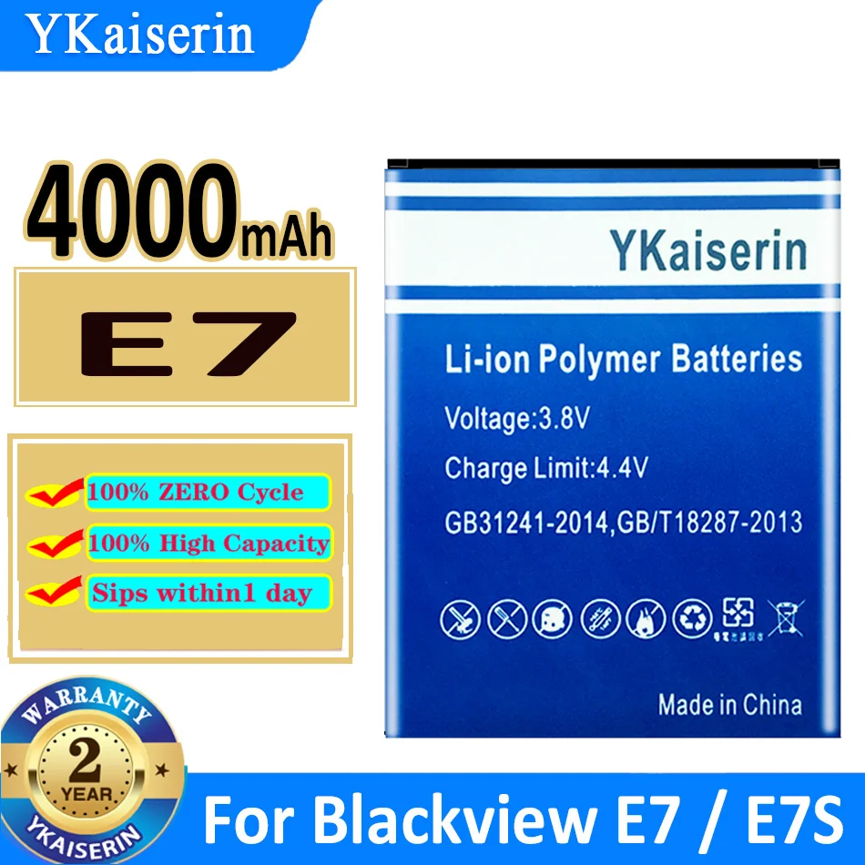 4000mah YKaiserin Battery Replacement Battery For Blackview E7 / E7S New Battery + Track Code Bateria
4000mah YKaiserin Battery Replacement Battery For Blackview E7 / E7S New Battery + Track Code Bateria