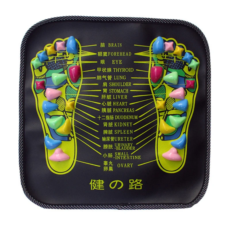 

Foot Massage Pad Chinese Health Care Reflexology Walk Stone Pain Relieve Mat Pad Acupressure Relax Massage Pad Foot Spa