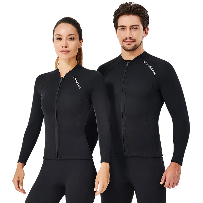 2mm neoprene wetsuit jacket Wetsuits Tops Long Sleeve Black Grey for men women kayak surfing suit 
2mm neoprene wetsuit jacket Wetsuits Tops Long Sleeve Black Grey for men women kayak surfing suit