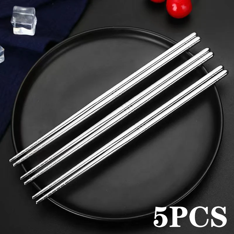 5 Pair Korean Stainless Steel Chopsticks Laser Engraving Patterns Food Sticks Portable Reusable Chopstick Sushi Hashi
5 Pair Korean Stainless Steel Chopsticks Laser Engraving Patterns Food Sticks Portable Reusable Chopstick Sushi Hashi