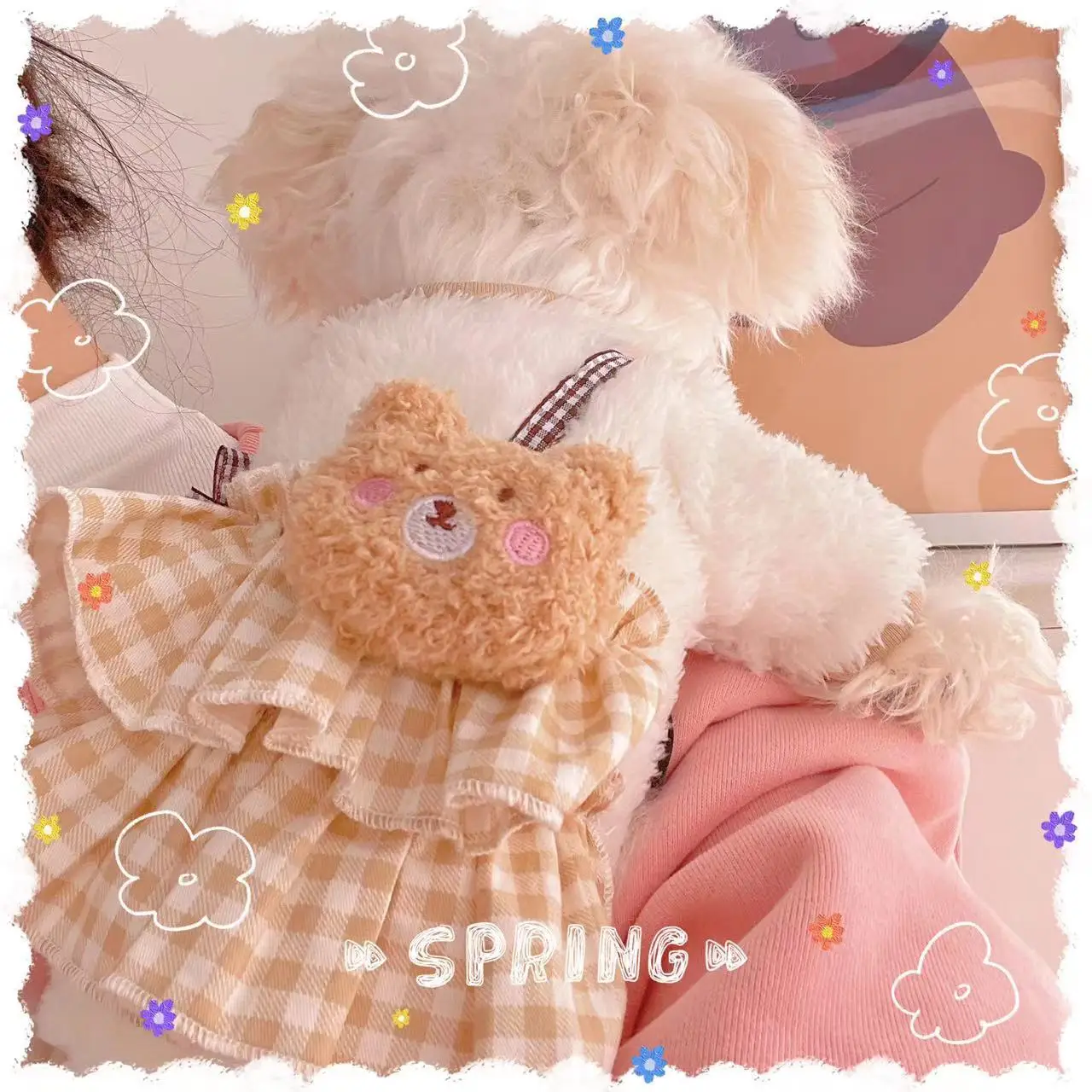 ABQP Warm Puppy Jumpsuits Cute Decoration Autumn Winter Sweet Sweater Small Dog Clothes Princess Dress Plush Warm Dog Apparel
ABQP Warm Puppy Jumpsuits Cute Decoration Autumn Winter Sweet Sweater Small Dog Clothes Princess Dress Plush Warm Dog Apparel