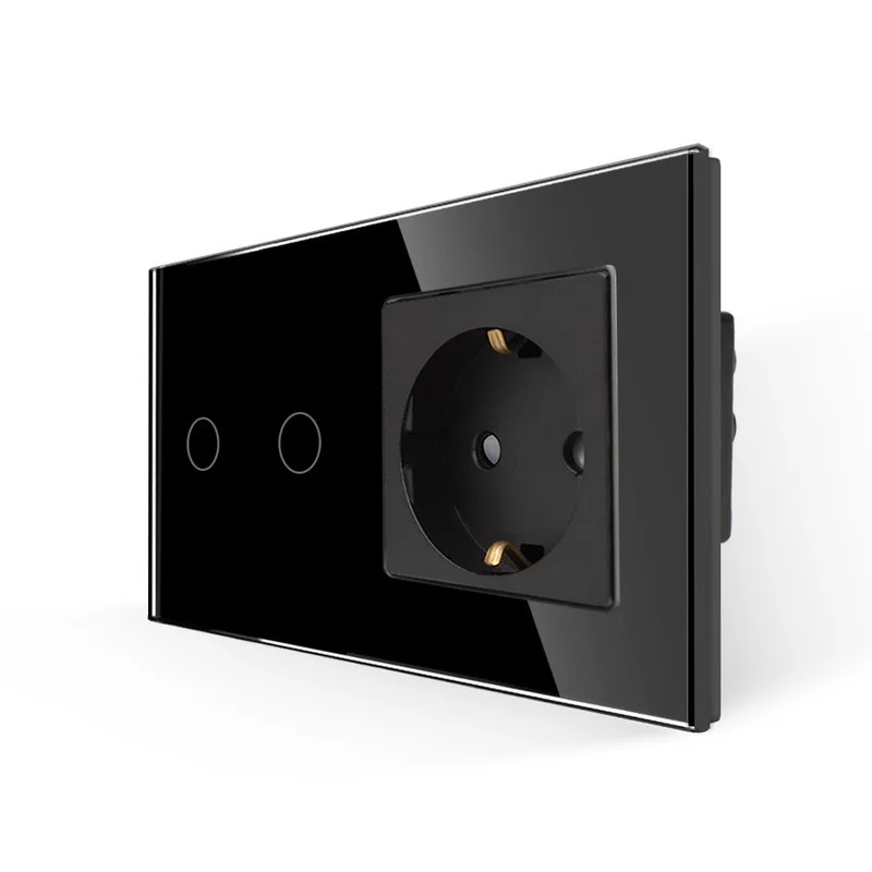 Socket with Switch EU Sockets and Switches Crystal Glass Panel Touch Light Switch Home Improvement Wall Sensor Switch
Socket with Switch EU Sockets and Switches Crystal Glass Panel Touch Light Switch Home Improvement Wall Sensor Switch