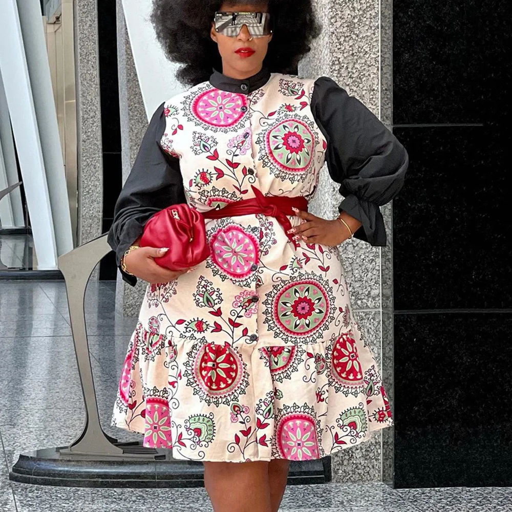 Plus Size Dresses for Women Printed Full Sleeve High Waisted A Line Large African Fashion Evening Night Party Vestidos Mujer Big
Plus Size Dresses for Women Printed Full Sleeve High Waisted A Line Large African Fashion Evening Night Party Vestidos Mujer Big