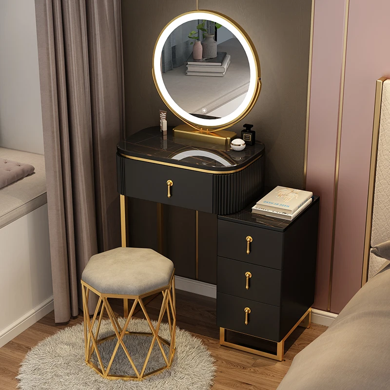 

Мебель для спальни, туалетный столик для макияжа с зеркалами, прикроватный шкаф для хранения для девушек, встроенный минималистичный туале...