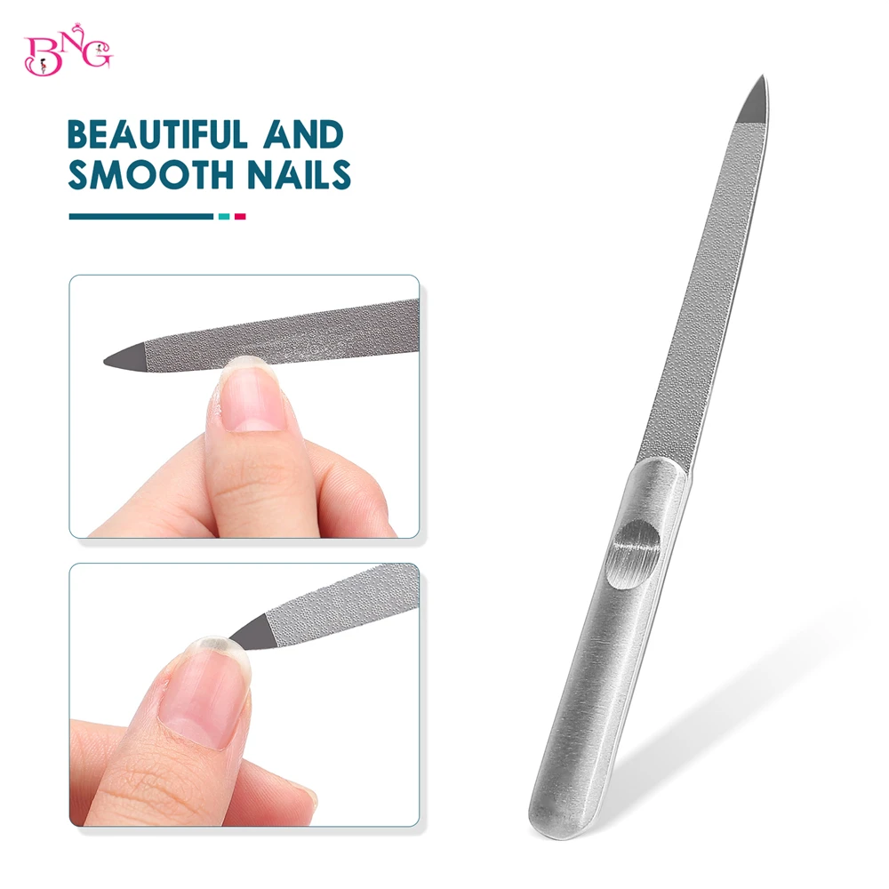 BNG Professional Nail File Double Sided Stainless Steel Nail Sanding Polishing Grinding Nail Art Manicure Tools
BNG Professional Nail File Double Sided Stainless Steel Nail Sanding Polishing Grinding Nail Art Manicure Tools