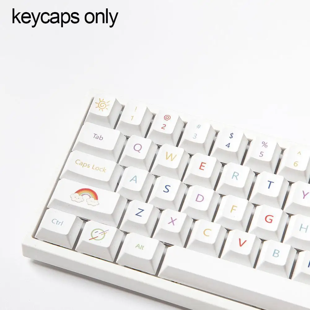 127 клавиш PBT Keycap краска-SUB XDA профиль Персонализированная Минималистичная белая цветная ручка английская клавиатура для механической клавиа...
127 клавиш PBT Keycap краска-SUB XDA профиль Персонализированная Минималистичная белая цветная ручка английская клавиатура для механической клавиа...