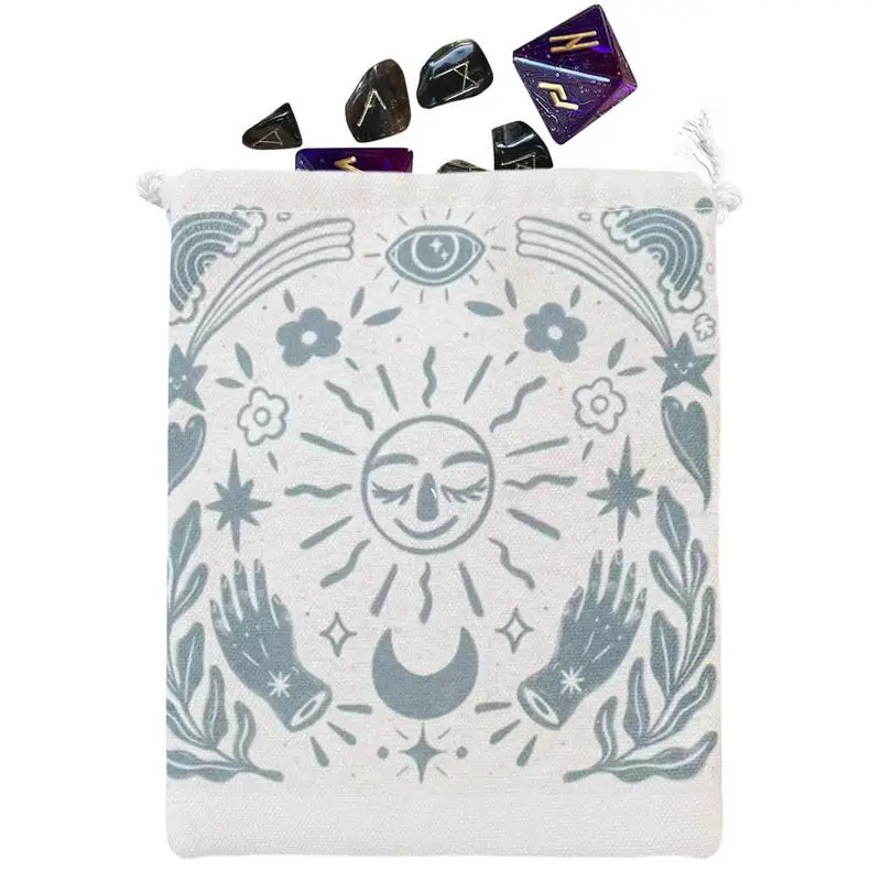 13*18cm Drawstring Tarots Cloth Bag Tarots Game Tablecloth Board Game Playing Card Mat Tarots Dice Jewelry Storage Bag
13*18cm Drawstring Tarots Cloth Bag Tarots Game Tablecloth Board Game Playing Card Mat Tarots Dice Jewelry Storage Bag