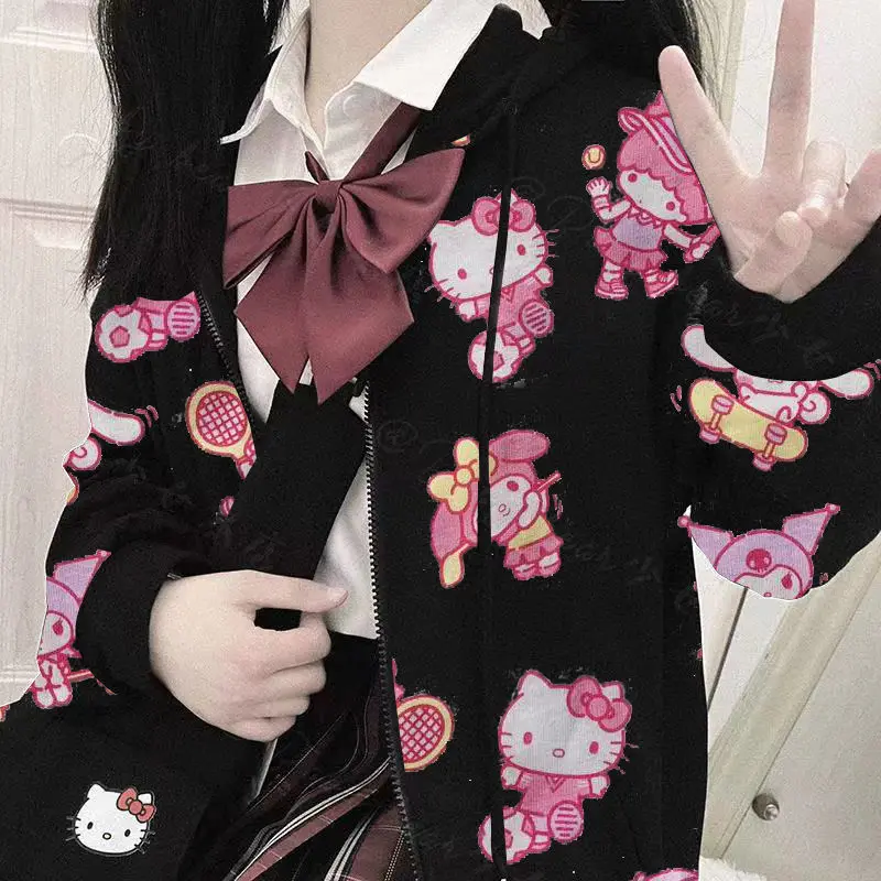 TAKARA TOMY Hello Kitty Casual Jacket Autumn and Winter Soft Girl Student Korean Loose Hooded Cardigan
TAKARA TOMY Hello Kitty Casual Jacket Autumn and Winter Soft Girl Student Korean Loose Hooded Cardigan