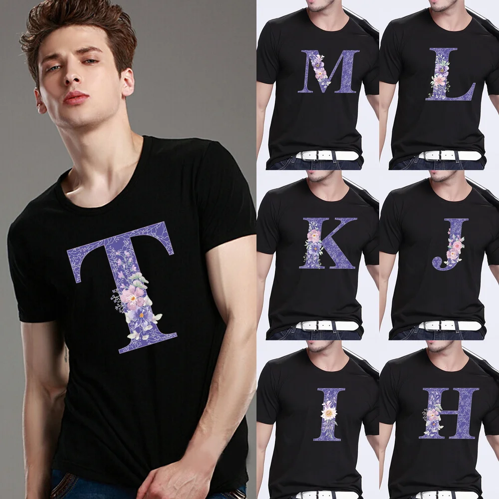 T-shirt Summer 2022 Harajuku Men Round Neck Short Sleeve Tops Casual Breathable Purple Flower Print Tshirts All-match Tee Shirts
T-shirt Summer 2022 Harajuku Men Round Neck Short Sleeve Tops Casual Breathable Purple Flower Print Tshirts All-match Tee Shirts
