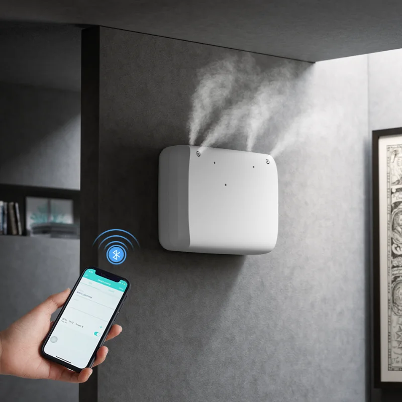 Bluetooth Control Diffuser Machine Professional Four Sprays Magnetic Cover Mini Fan Waterless Aroma Diffuser
Bluetooth Control Diffuser Machine Professional Four Sprays Magnetic Cover Mini Fan Waterless Aroma Diffuser