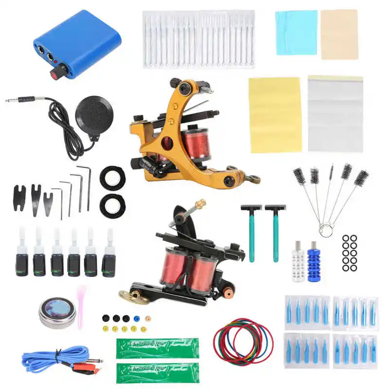 Tattoo Liner Shader Machine Kit 0‑18V Adjustable Disposable Tattoo Needles 2 Coil Tattoo Machine Kit with 2 Handles for Tattoo
Tattoo Liner Shader Machine Kit 0‑18V Adjustable Disposable Tattoo Needles 2 Coil Tattoo Machine Kit with 2 Handles for Tattoo