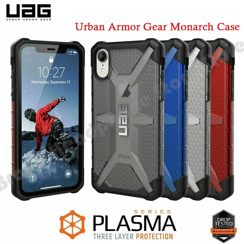 

Original UAG Urban Armor Gear Case for IPHONE 6 6s 7 8 PLUS X XR XS MAX Plasma Phone Cover Original Rugged Military Drop Tested