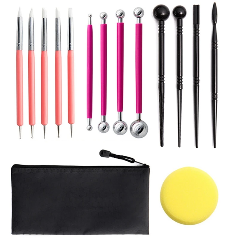 14Pcs Polymer Clay Tools And Supplies Pink Carving Tool Set For DIY Pottery Modeling Clay, With Storage Bag
14Pcs Polymer Clay Tools And Supplies Pink Carving Tool Set For DIY Pottery Modeling Clay, With Storage Bag