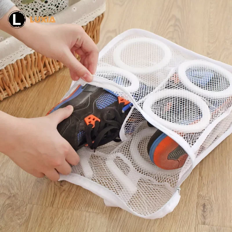 Shoes Washing Machine Shoes Bag Travel Shoe Storage bags Portable Mesh Laundry bag Anti-deformation Protective Clothes organizer
Shoes Washing Machine Shoes Bag Travel Shoe Storage bags Portable Mesh Laundry bag Anti-deformation Protective Clothes organizer