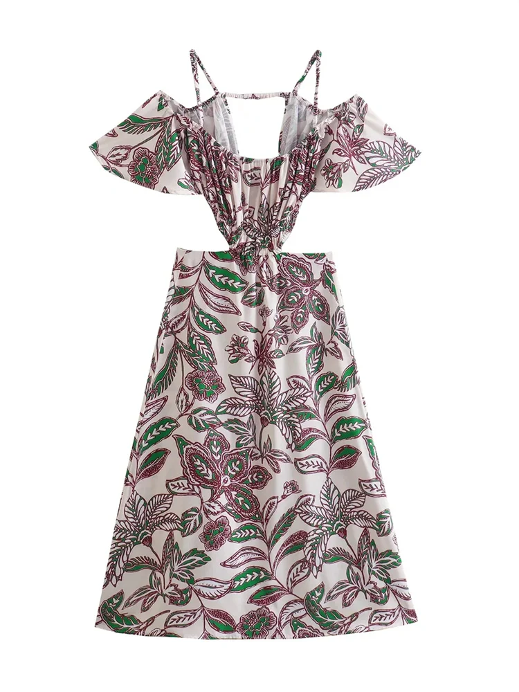 Elegant Women Printed Linen Blend Dress 2022 Summer Elastic Straight Neckline Exposed Shoulders Short Sleeve Thin Straps Dresses 
Elegant Women Printed Linen Blend Dress 2022 Summer Elastic Straight Neckline Exposed Shoulders Short Sleeve Thin Straps Dresses