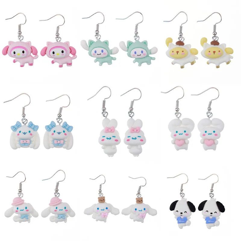 Kawaii Sanrioed Accessories Cinnamoroll My Melody Pompom Purin Cartoon Sweet Girl Heart Animal Earrings Earrings Gifts for Girls
Kawaii Sanrioed Accessories Cinnamoroll My Melody Pompom Purin Cartoon Sweet Girl Heart Animal Earrings Earrings Gifts for Girls