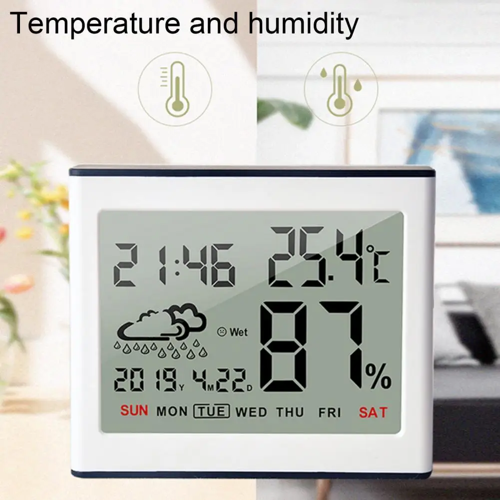 Удобный комнатный датчик температуры и влажности с цифровым ЖК-дисплеем, измеритель температуры и влажности, термометр, гигрометр
Удобный комнатный датчик температуры и влажности с цифровым ЖК-дисплеем, измеритель температуры и влажности, термометр, гигрометр