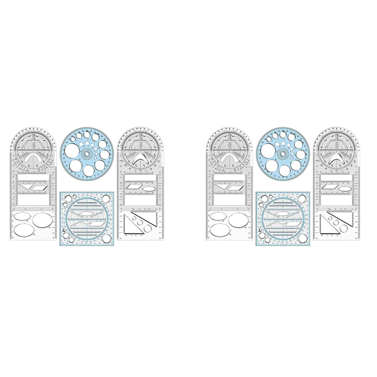 8Pcs Multifunctional Geometric Ruler Measuring Drawing Ruler Plastic Mathematics Tools for Student School Office Supply
8Pcs Multifunctional Geometric Ruler Measuring Drawing Ruler Plastic Mathematics Tools for Student School Office Supply