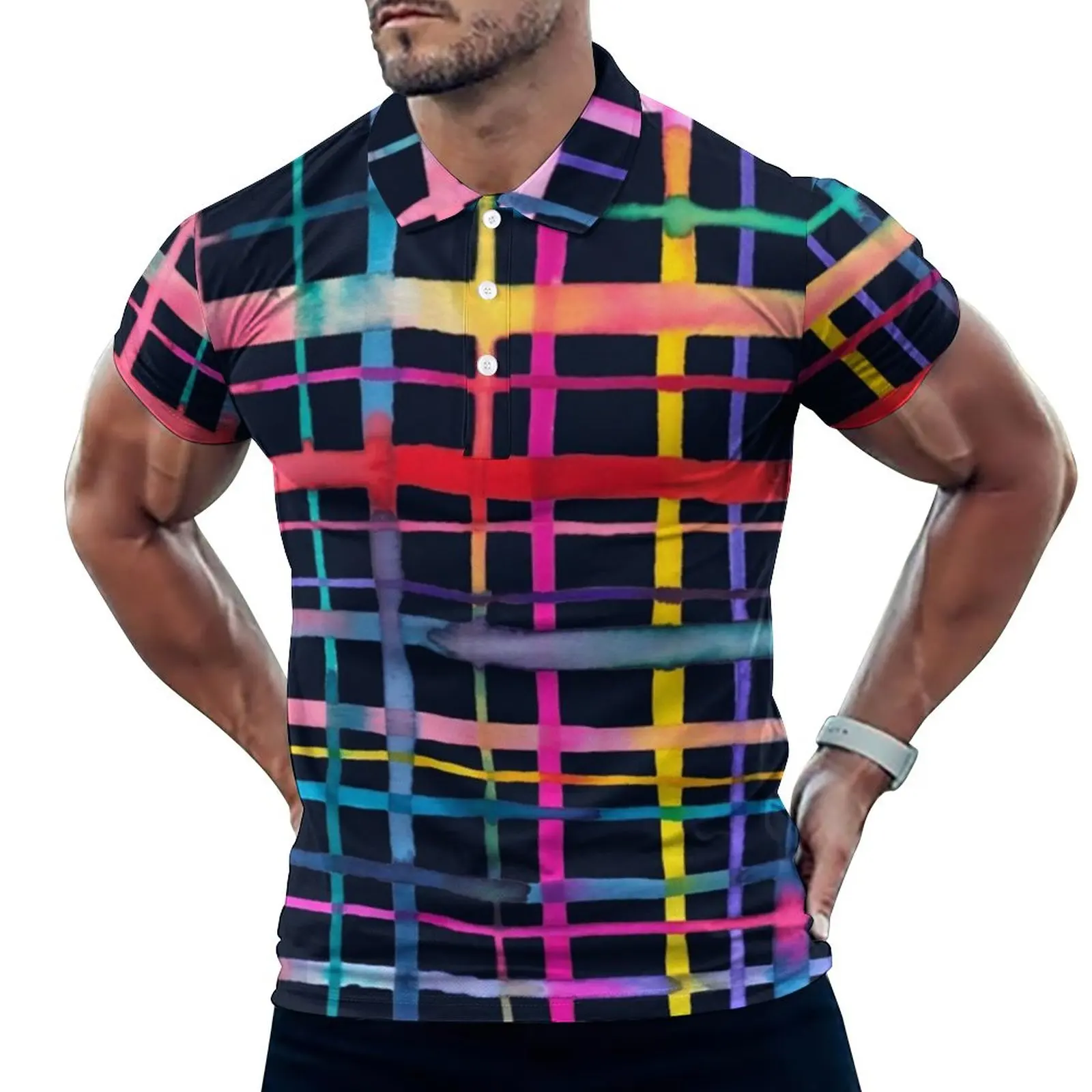 Рубашка поло с абстрактным геометрическим рисунком, разноцветная клетчатая Повседневная рубашка, летние трендовые футболки с короткими ру...
Рубашка поло с абстрактным геометрическим рисунком, разноцветная клетчатая Повседневная рубашка, летние трендовые футболки с короткими ру...