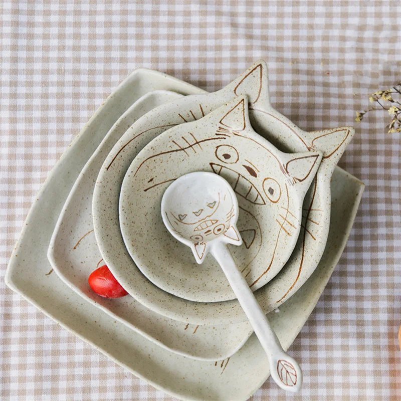 Chinchilla Cutlery Round Dessert Bowl Kitchen Creative Cartoon Hand-painted Ceramic Tableware Dinner Plates Spoon Dishes Square
Chinchilla Cutlery Round Dessert Bowl Kitchen Creative Cartoon Hand-painted Ceramic Tableware Dinner Plates Spoon Dishes Square