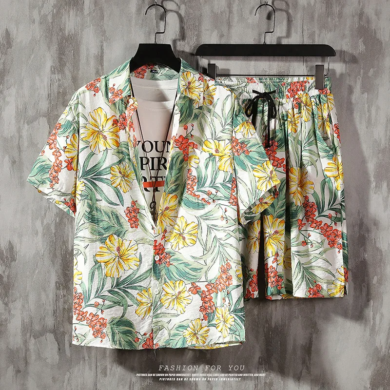 2020Summer New Youth Color Printing Shirt Outfit Men's Casual Multi-Color Loose Shorts Short Sleeve Suit
2020Summer New Youth Color Printing Shirt Outfit Men's Casual Multi-Color Loose Shorts Short Sleeve Suit