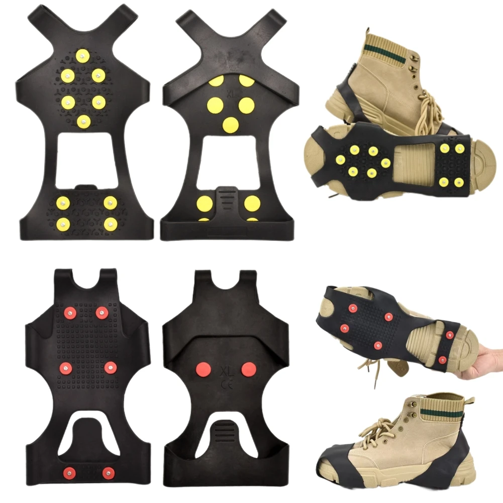 1 Pair 6/10 Studs Anti-Skid Ice Gripper Spike Winter Climbing Anti-Slip Snow Spikes Grips Cleats Over Shoes Covers Crampons
1 Pair 6/10 Studs Anti-Skid Ice Gripper Spike Winter Climbing Anti-Slip Snow Spikes Grips Cleats Over Shoes Covers Crampons