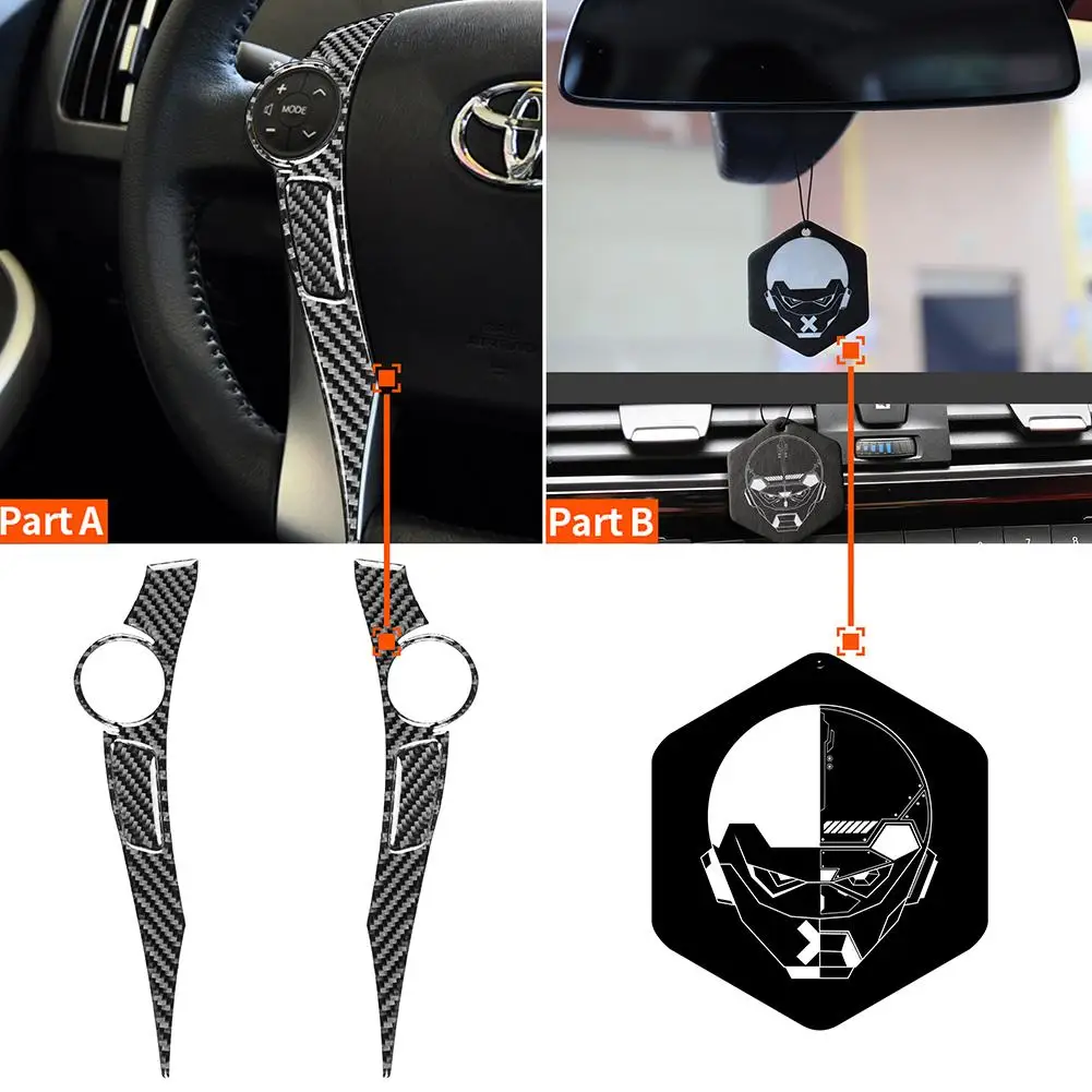 4pcs/set Carbon Fiber Steering Wheel Cover Trim Decoration Sticker Compatible For Prius Universal For Left Right Drive
4pcs/set Carbon Fiber Steering Wheel Cover Trim Decoration Sticker Compatible For Prius Universal For Left Right Drive