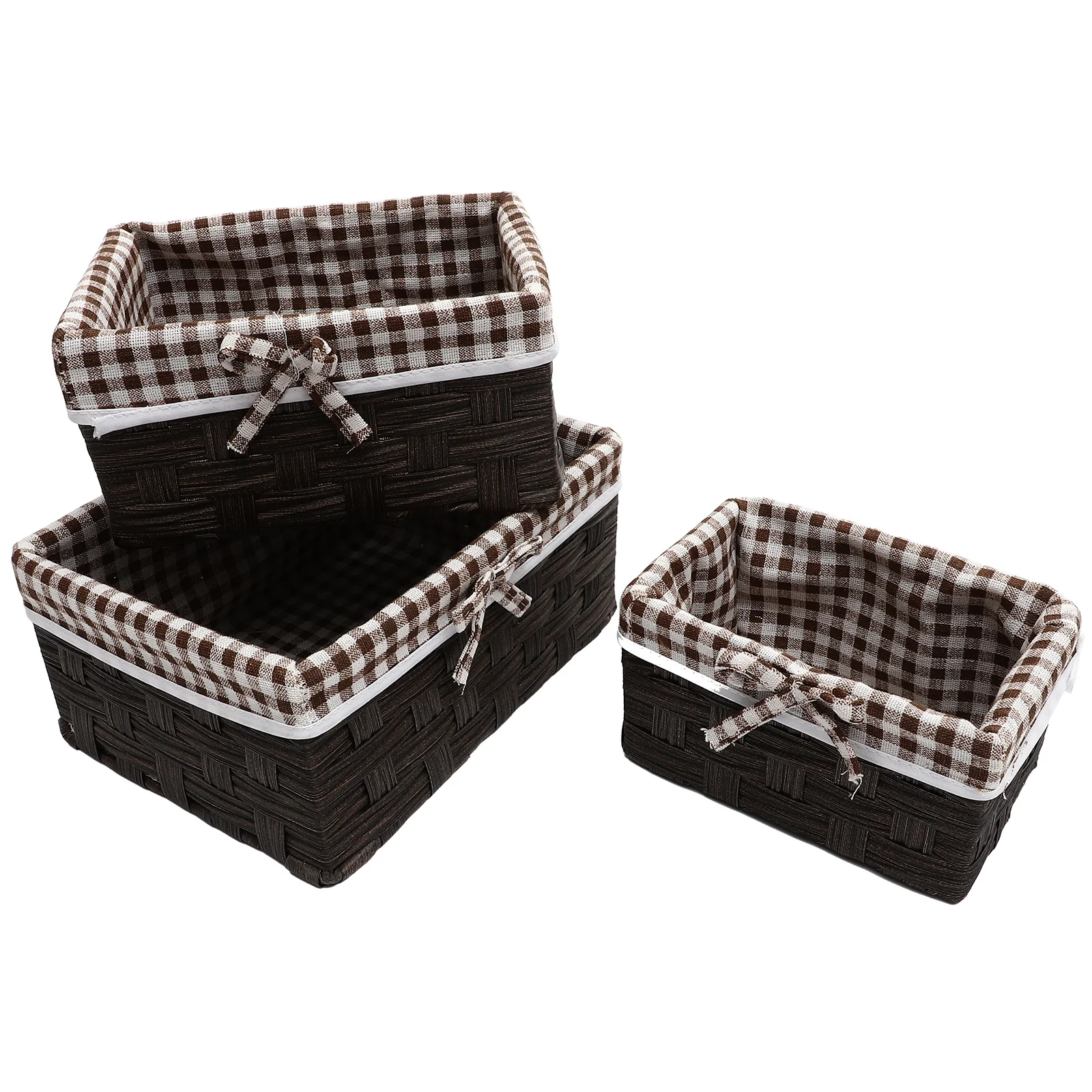 3Pcs Woven Storage Baskets with Liner Hand Woven Sundries Organizer Desktop Storage Basket
3Pcs Woven Storage Baskets with Liner Hand Woven Sundries Organizer Desktop Storage Basket