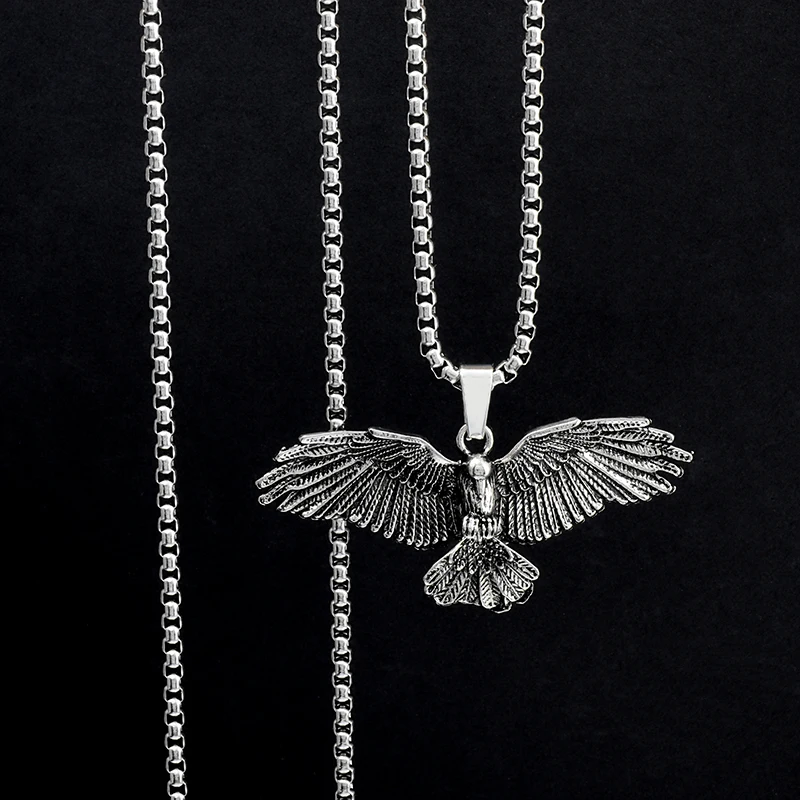 Classic Fashion Personality Men's Flying Eagle Eagle Wing Pendant Animal Necklace Hip Hop Punk Metal Necklace Accessories
Classic Fashion Personality Men's Flying Eagle Eagle Wing Pendant Animal Necklace Hip Hop Punk Metal Necklace Accessories