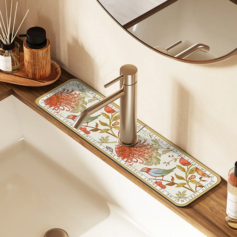 Classic Faucet Absorbent Mat Non-slip Anti-mildew Sink Drain Pad Diatom Mud Table Pads Washstand Quick-drying Cushion Kitchen
Classic Faucet Absorbent Mat Non-slip Anti-mildew Sink Drain Pad Diatom Mud Table Pads Washstand Quick-drying Cushion Kitchen
