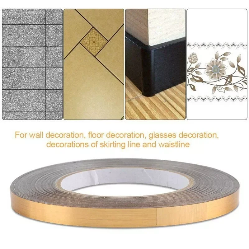 50m 1roll Ceramic Tile Mildewproof Gap Tape Decor Gold Silver Black Self Adhesive Wall Tile Floor Tape Sticker Home Decorations 
50m 1roll Ceramic Tile Mildewproof Gap Tape Decor Gold Silver Black Self Adhesive Wall Tile Floor Tape Sticker Home Decorations