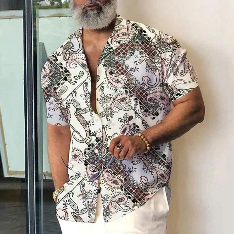 Рубашка мужская с отложным воротником, модная однобортная сорочка с принтом, тонкая дышащая блуза с короткими рукавами, Повседневная Уличная одежда для отпуска, лето
Рубашка мужская с отложным воротником, модная однобортная сорочка с принтом, тонкая дышащая блуза с короткими рукавами, Повседневная Уличная одежда для отпуска, лето