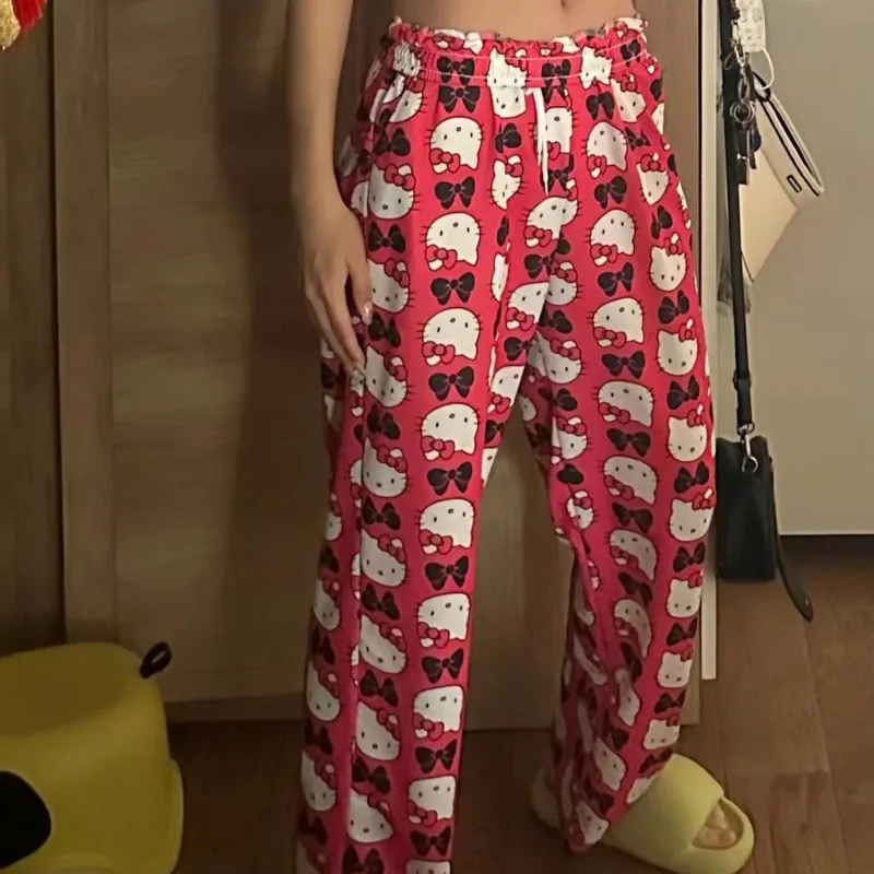 Hello Kitty Loose High Waist Pants Sanrio Lovely Casual Thin Pant Trousers Women New Wide Leg Pant Aesthetic Y2k Fashion Printed
Hello Kitty Loose High Waist Pants Sanrio Lovely Casual Thin Pant Trousers Women New Wide Leg Pant Aesthetic Y2k Fashion Printed
