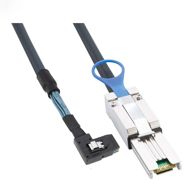 Mini SAS SFF-8087 Left Bend To SFF-8088 High-speed 6G Server External Cable
Mini SAS SFF-8087 Left Bend To SFF-8088 High-speed 6G Server External Cable